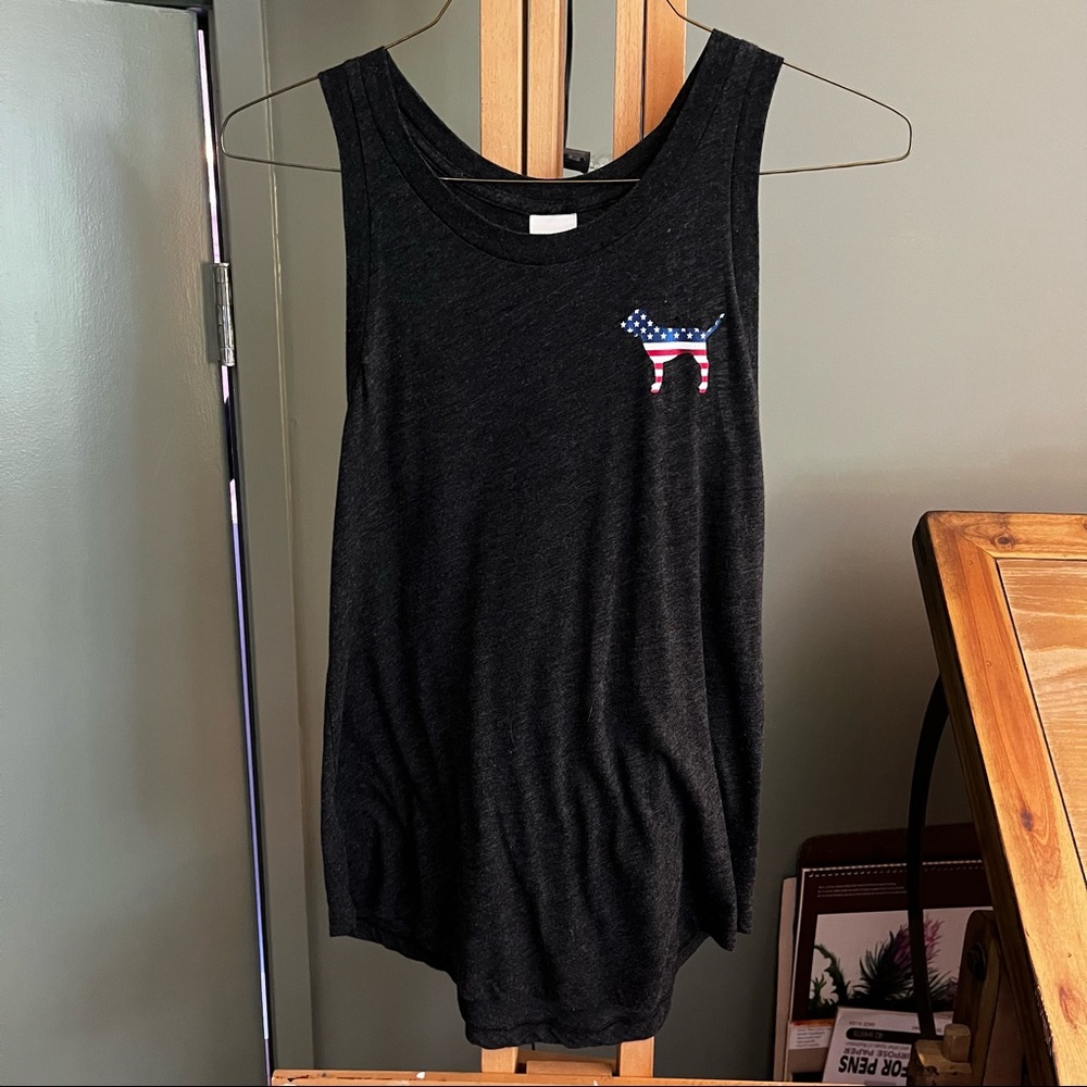 American dog motif tank